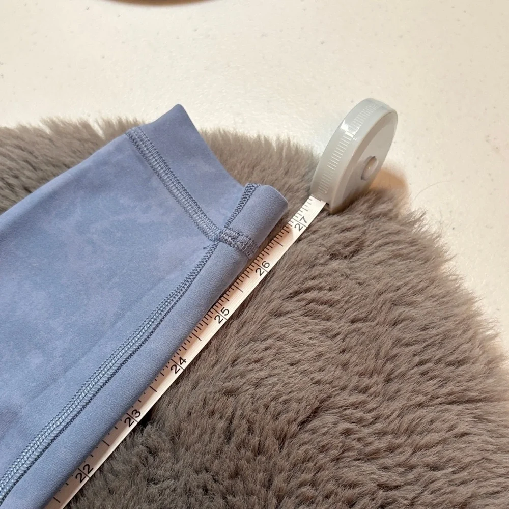 lululemon athletica Light Blue Cross Waistband Marble High-Rise Leggings Size 2